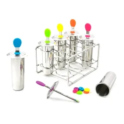 Set de 6 moldes de cono para helados de acero inoxidable - Joli monde