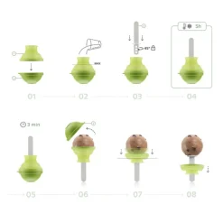 Set de 4 moldes para helados - Piruleta
