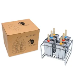 Set 6 moldes de acero inoxidable para helados - Classic
