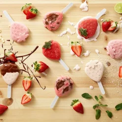 Set moldes de silicona para helados - Fresas
