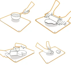 Tabla de cortar de cristal templado, mediana - Pebbly