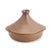 Tajine de cerámica gres para inducción de 25 cm con tapa, canela - Topgres