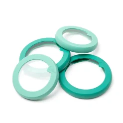 Tapa ajustable de silicona y vidrio, verde - Food Huggers