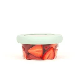 Tapa ajustable de silicona y vidrio, verde - Food Huggers