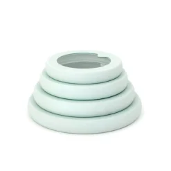 Tapa ajustable de silicona y vidrio, blanca - Food Huggers
