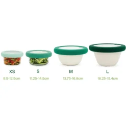 Tapa ajustable de silicona y vidrio, blanca - Food Huggers