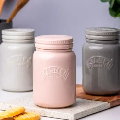 Tarro de cerámica gres rosa, 600 ml - Kilner