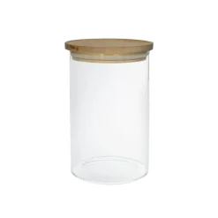 Tarro de vidrio con tapa de bambú, hermético, 1100 ml - Brandani