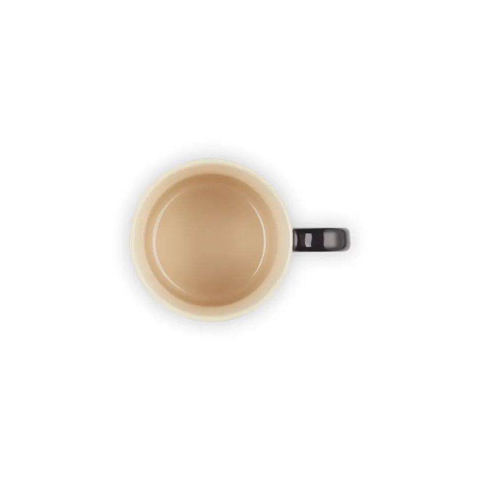 Taza de cerámica gres esmaltada 200 ml, color negro - Le Creuset