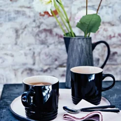 Taza de cerámica gres esmaltada 200 ml, color negro - Le Creuset