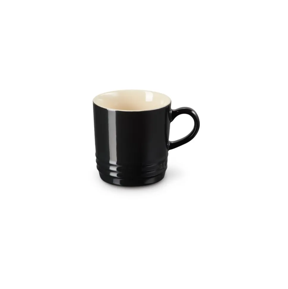 Taza de cerámica gres esmaltada 200 ml, color negro - Le Creuset