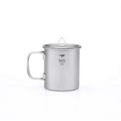 Taza de titanio con asa plegable y tapa 300 ml - Keith
