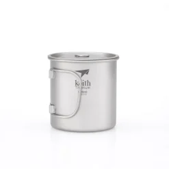 Taza de titanio con asa plegable y tapa 550 ml - Keith