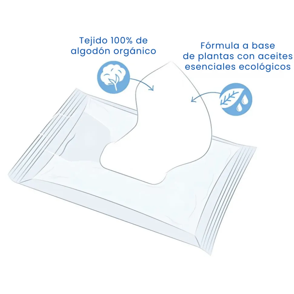 Toallitas desmaquillantes de algodón ecológico - Natracare