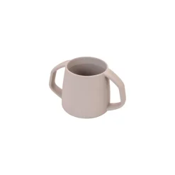 Vaso con asas para bebés de silicona platino, gris - Lurch