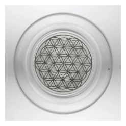 Vaso Jasmina con flor de la vida en platino - Nature's Design