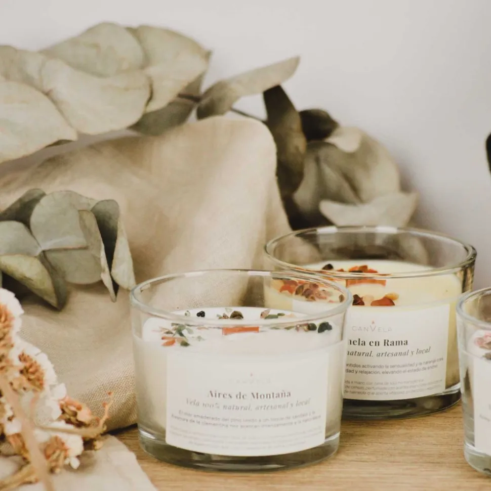 Vela perfumada con aceites esenciales ecológicos, Canela en rama - CanVela