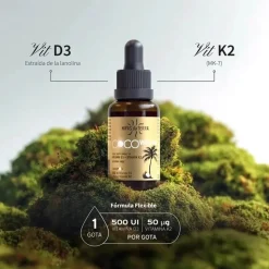 Vitamina D3+K2, en gotas, 20 ml - Hifas da Terra