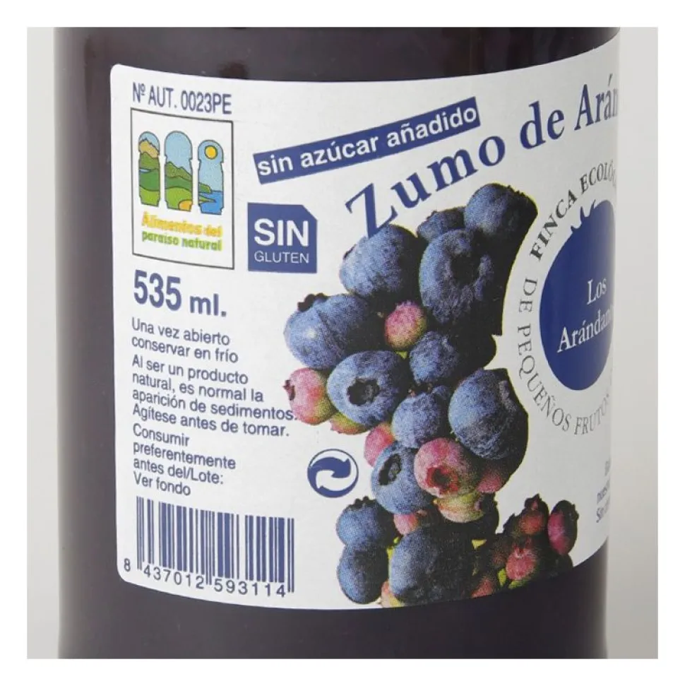Zumo de Arándanos ecológico